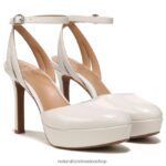 bombas | zapatos de tacón con correa en el tobillo clarice 60D4P0172 Naturalizer mujer cuero perlado satinado