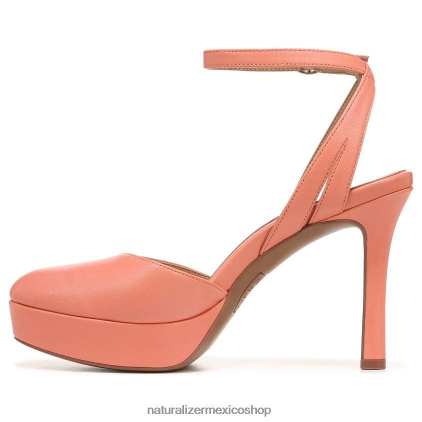 bombas | zapatos de tacón con correa en el tobillo clarice 60D4P0174 Naturalizer mujer coral melocotón sintético - Imagen 3