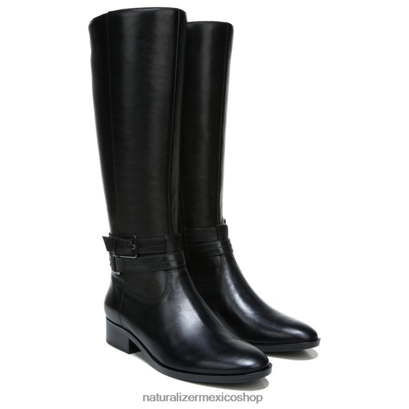botas | bota alta hasta la rodilla de pantorrilla ancha reid 60D4P0596 Naturalizer mujer cuero negro - Imagen 1