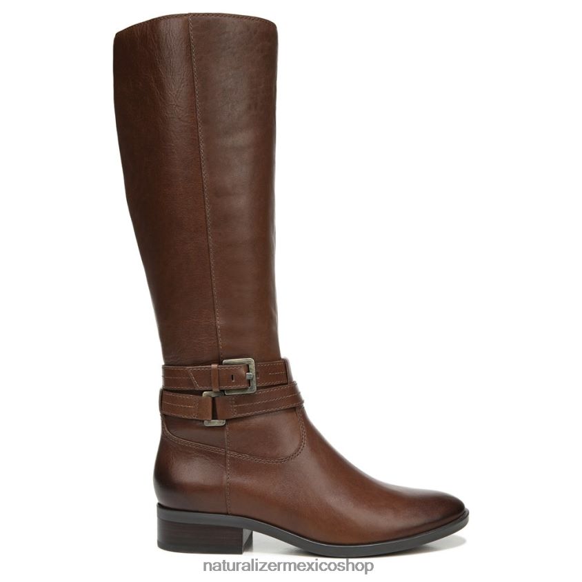 botas | bota alta hasta la rodilla de pantorrilla ancha reid 60D4P0597 Naturalizer mujer cuero canela - Imagen 2