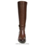 botas | bota alta hasta la rodilla de pantorrilla ancha reid 60D4P0597 Naturalizer mujer cuero canela - Imagen 5