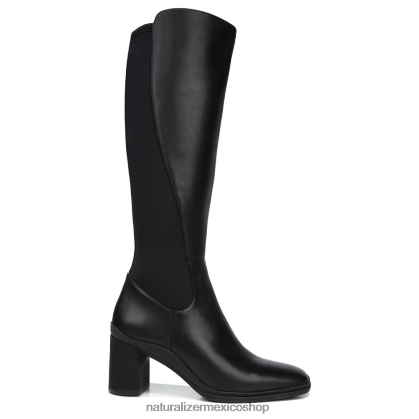 botas | bota impermeable hasta la rodilla axel 60D4P0249 Naturalizer mujer cuero negro/tela - Imagen 2