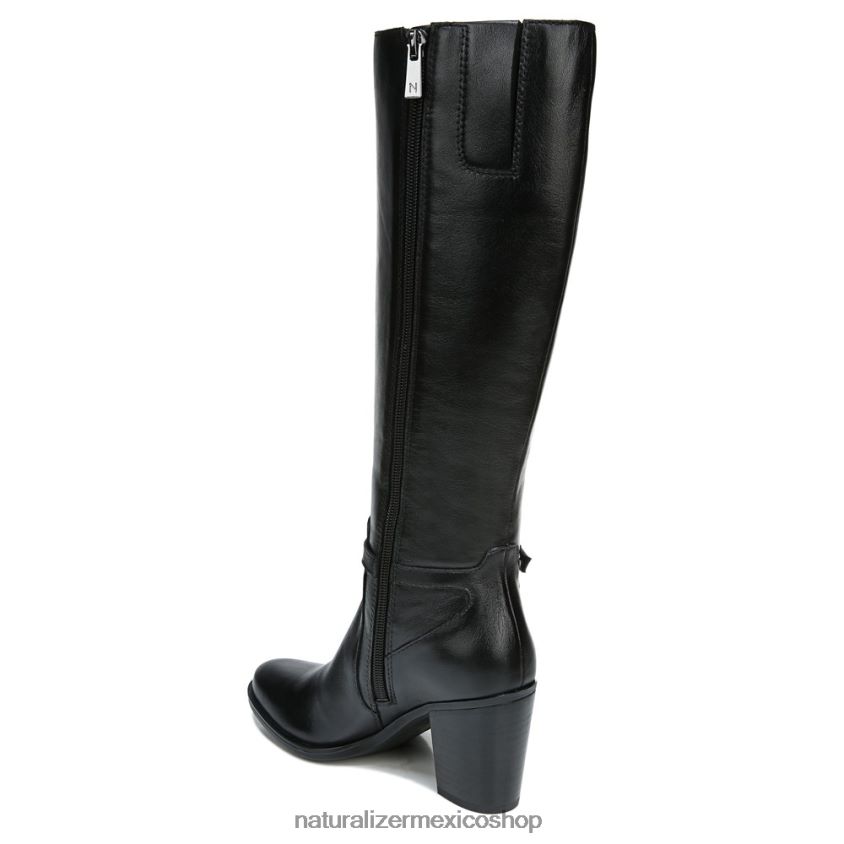 botas | bota kalina de pantorrilla ancha hasta la rodilla 60D4P0257 Naturalizer mujer cuero negro - Imagen 8