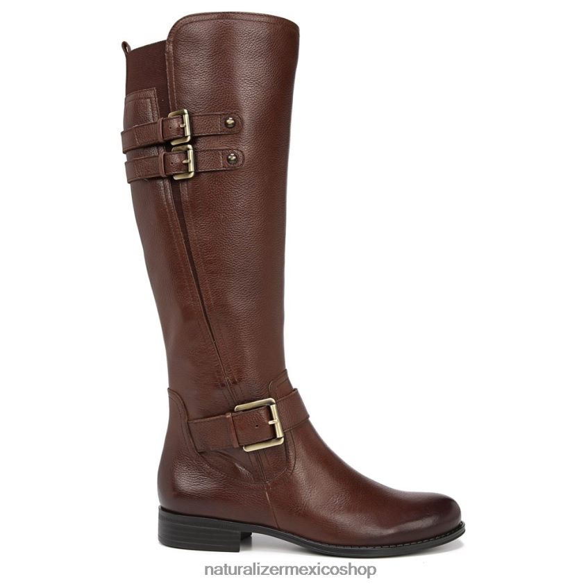botas | botas hasta la rodilla de pantorrilla ancha jessie 60D4P0272 Naturalizer mujer barra de chocolate de cuero - Imagen 2