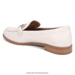 mocasines | holgazán stevie 60D4P0261 Naturalizer mujer cuero satinado beige perla - Imagen 8
