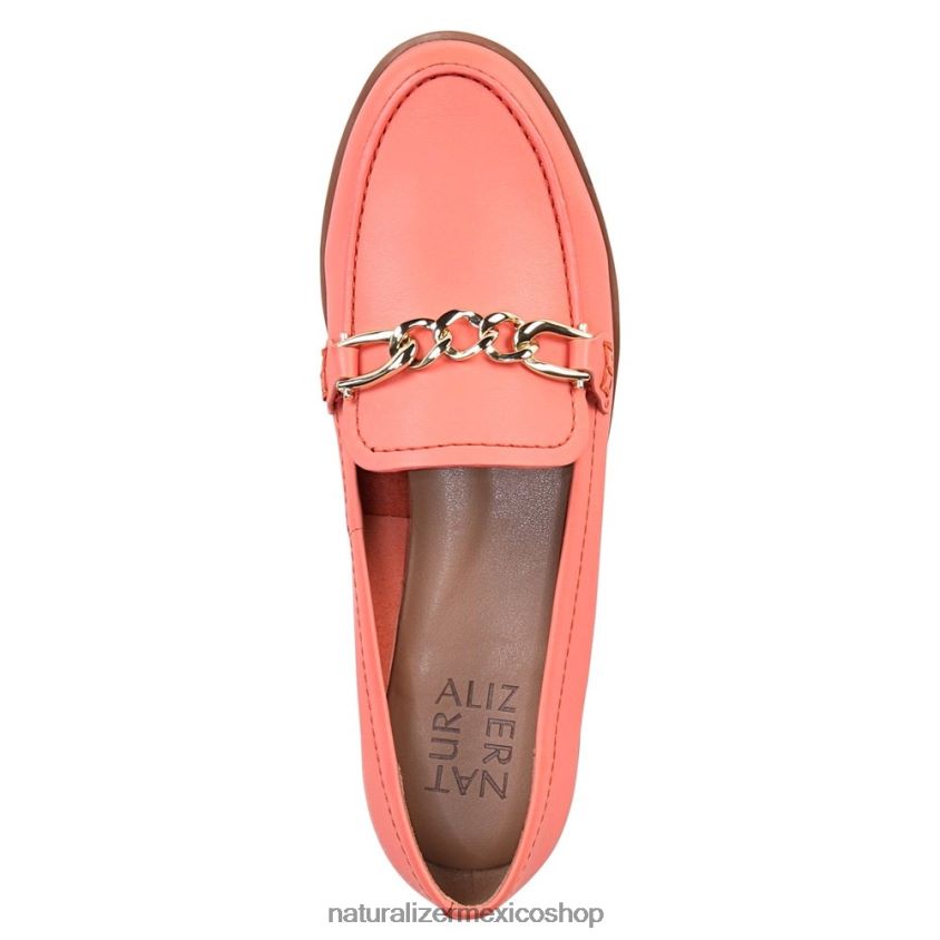 mocasines | mocasín aserrador 60D4P0404 Naturalizer mujer piel de melocotón coral - Imagen 4