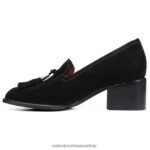 mocasines | mocasín trixie 60D4P0653 Naturalizer mujer ante negro - Imagen 3