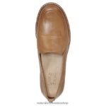 mocasines | mocasines con suela dentada Darry 60D4P0165 Naturalizer mujer cuero caramelo - Imagen 4
