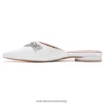 mulas | mula pyaar 60D4P0101 Naturalizer mujer tela blanca de seda - Imagen 3