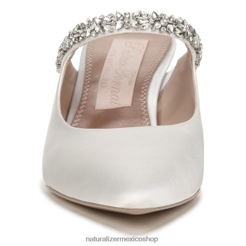 mulas | mule de vestir liefde 60D4P0316 Naturalizer mujer tela blanca de seda - Imagen 5