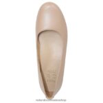 pisos | bailarinas maxwell 60D4P0175 Naturalizer mujer crema brulée de cuero - Imagen 4