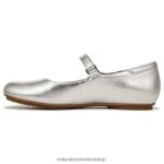 pisos | merceditas maxwell planas 60D4P049 Naturalizer mujer cuero plateado - Imagen 3