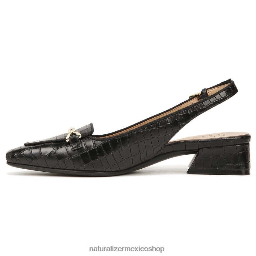 pisos | zapatos planos lindsey con tira trasera 60D4P057 Naturalizer mujer cuero negro - Imagen 3