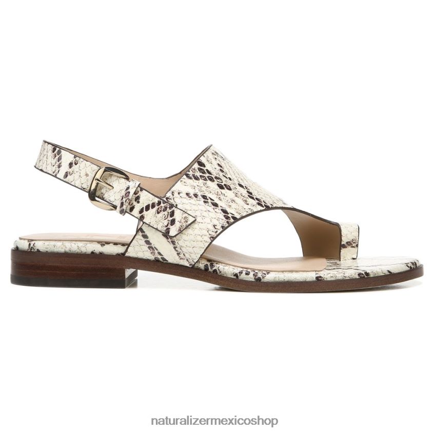 sandalias | 27 editar sandalia eris 60D4P0611 Naturalizer mujer piel de cobra marfil - Imagen 2