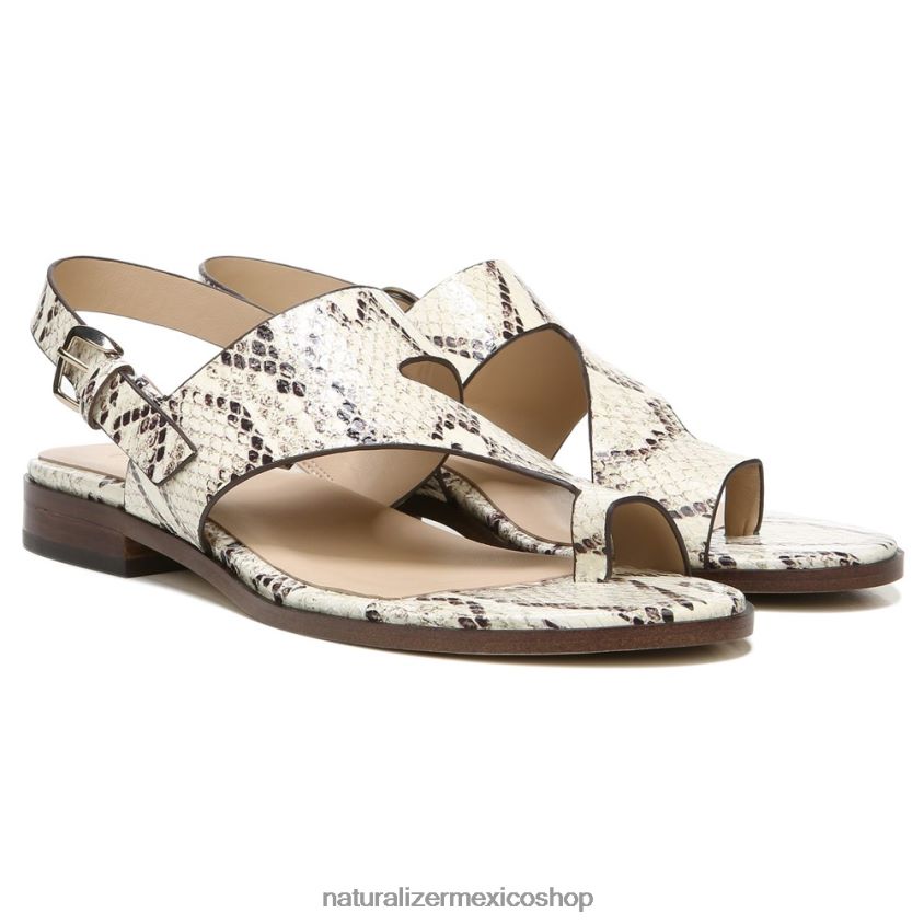 sandalias | 27 editar sandalia eris 60D4P0611 Naturalizer mujer piel de cobra marfil - Imagen 1