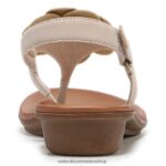 sandalias | alma cantar 2 tanga 60D4P0576 Naturalizer mujer sintético beige porcelana - Imagen 6