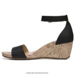 sandalias | sandalia areda con cuña 60D4P0317 Naturalizer mujer sintético negro - Imagen 3