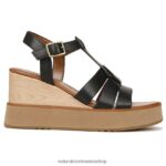 sandalias | sandalia con cuña Barrett 60D4P0360 Naturalizer mujer cuero negro - Imagen 2