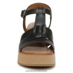 sandalias | sandalia con cuña Barrett 60D4P0360 Naturalizer mujer cuero negro - Imagen 5