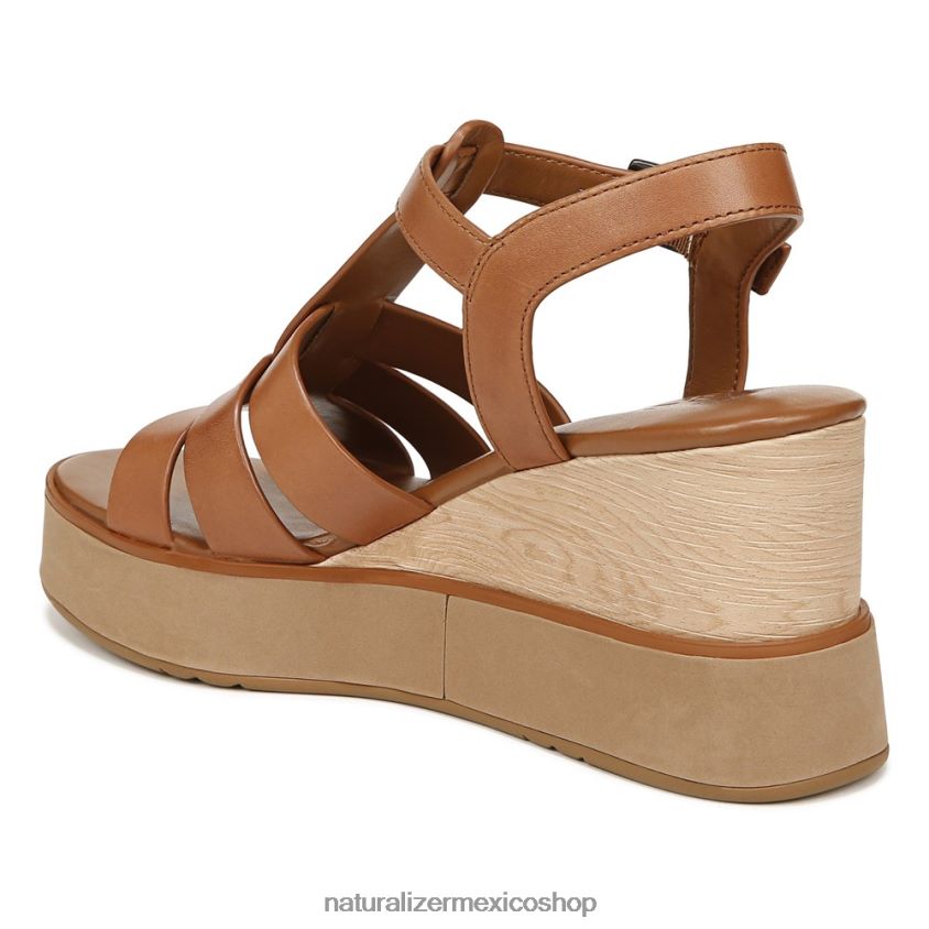 sandalias | sandalia con cuña Barrett 60D4P0361 Naturalizer mujer cuero marrón té inglés - Imagen 8
