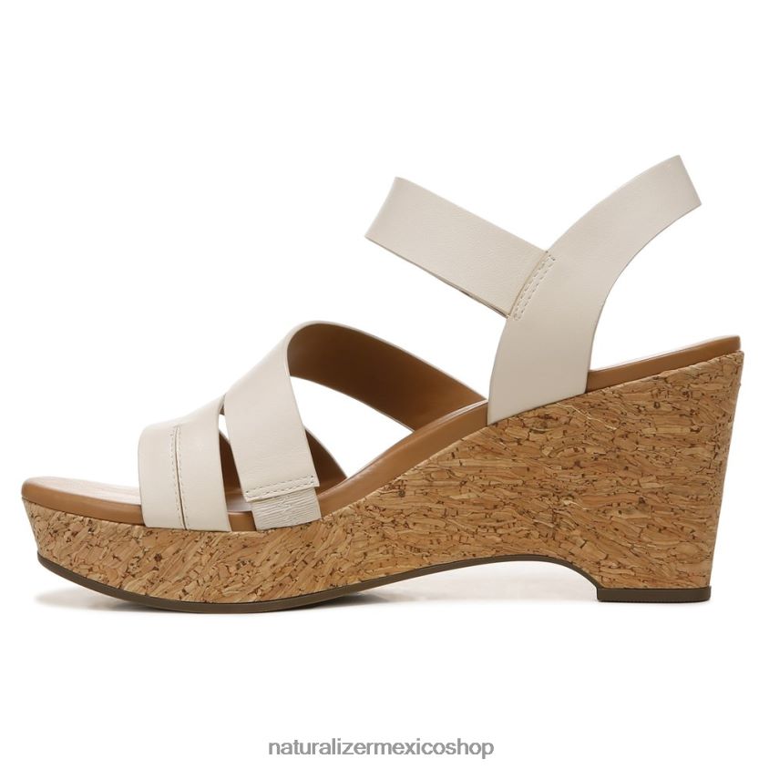 sandalias | sandalia con cuña cynthia 60D4P0368 Naturalizer mujer cuero de porcelana - Imagen 3