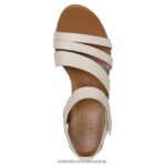 sandalias | sandalia con cuña cynthia 60D4P0368 Naturalizer mujer cuero de porcelana - Imagen 4