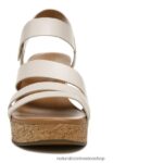 sandalias | sandalia con cuña cynthia 60D4P0368 Naturalizer mujer cuero de porcelana - Imagen 5