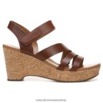 sandalias | sandalia con cuña cynthia 60D4P0369 Naturalizer mujer cuero canela - Imagen 2