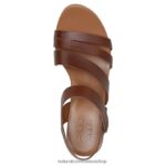 sandalias | sandalia con cuña cynthia 60D4P0369 Naturalizer mujer cuero canela - Imagen 4