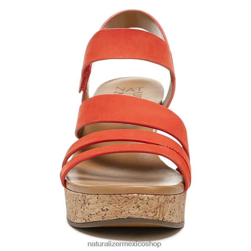 sandalias | sandalia con cuña cynthia 60D4P0370 Naturalizer mujer cuero de sorbete de melón - Imagen 5