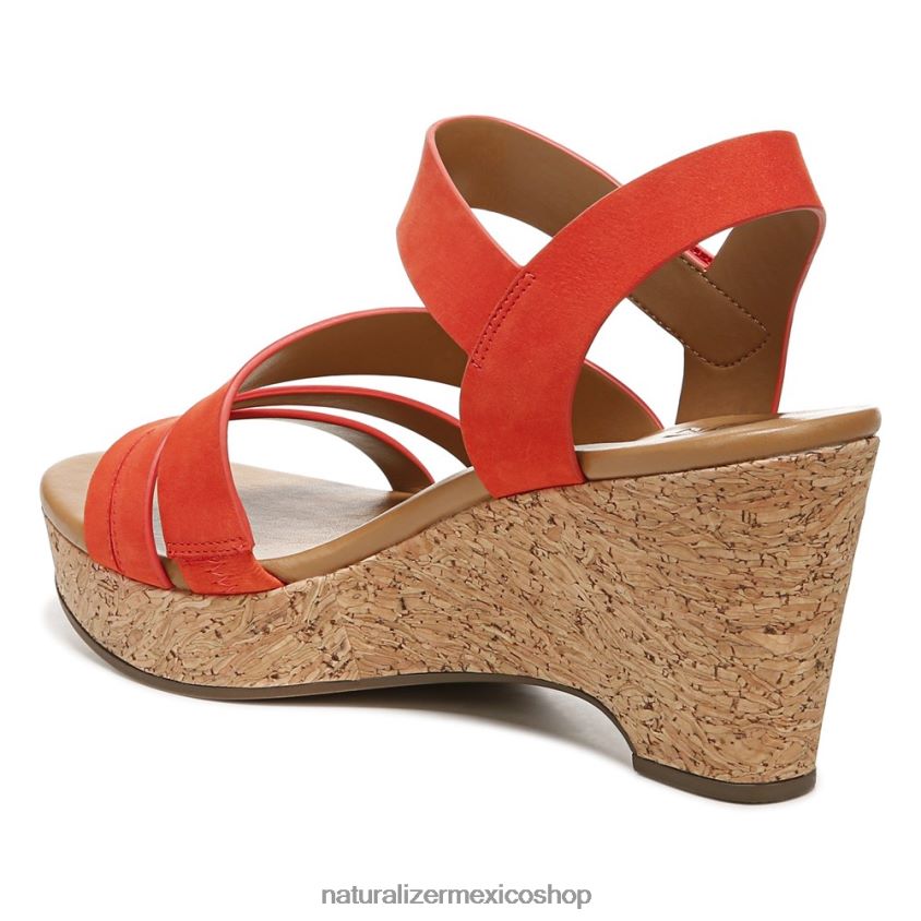 sandalias | sandalia con cuña cynthia 60D4P0370 Naturalizer mujer cuero de sorbete de melón - Imagen 8