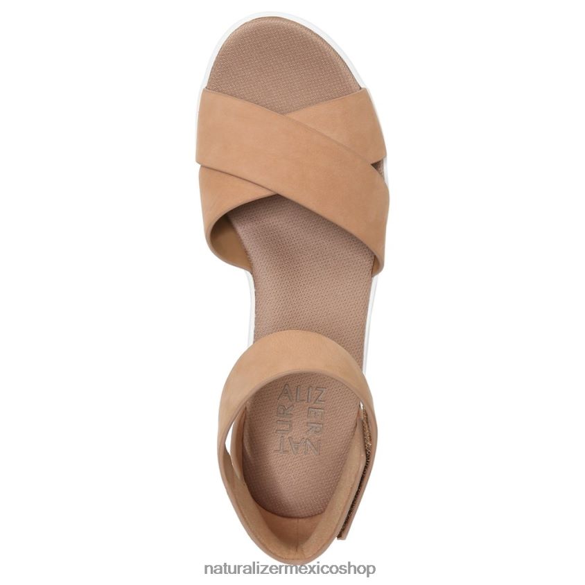 sandalias | sandalia con cuña riviera 60D4P0156 Naturalizer mujer gamuza de masa para galletas - Imagen 4