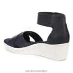 sandalias | sandalia con cuña riviera 60D4P0158 Naturalizer mujer cuero azul marino - Imagen 8