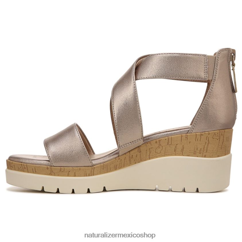 sandalias | sandalia con cuña soul goodtimes 60D4P0575 Naturalizer mujer cálido plateado sintético - Imagen 3