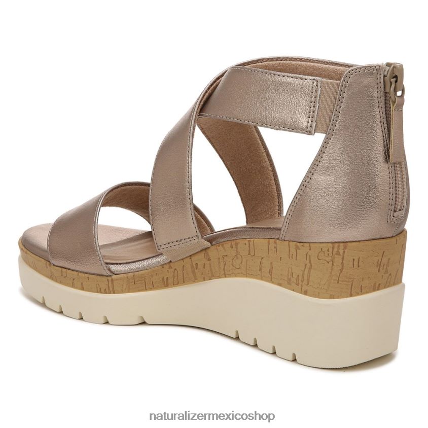 sandalias | sandalia con cuña soul goodtimes 60D4P0575 Naturalizer mujer cálido plateado sintético - Imagen 8