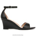 sandalias | sandalia cuña vera 60D4P0121 Naturalizer mujer cuero negro - Imagen 2