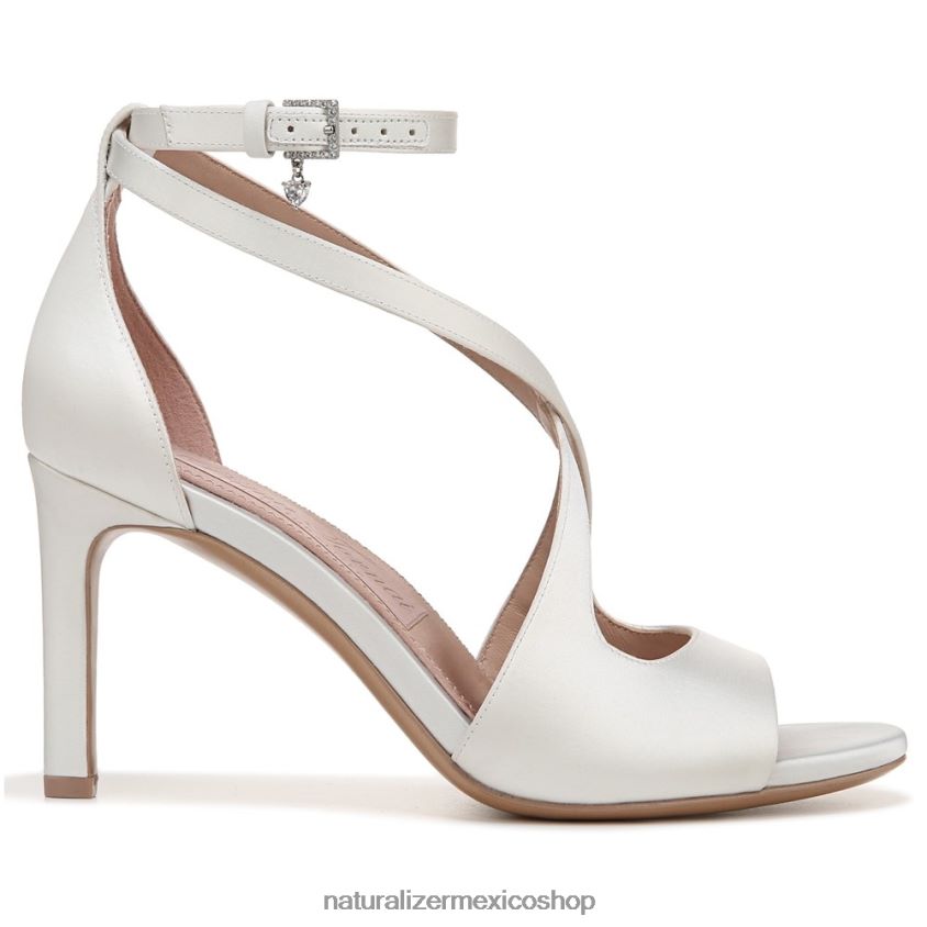 sandalias | sandalia de vestir amor 2 60D4P0322 Naturalizer mujer tela blanca de seda - Imagen 2