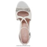 sandalias | sandalia de vestir amor 60D4P0299 Naturalizer mujer tela blanca de seda - Imagen 4