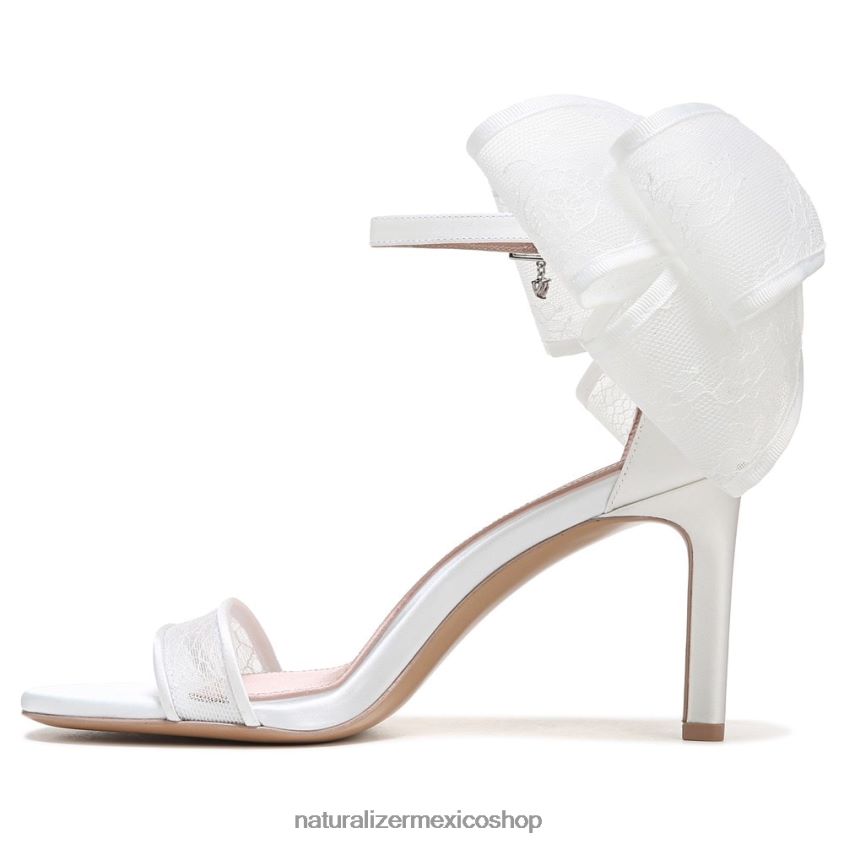 sandalias | sandalia de vestir amour 60D4P0313 Naturalizer mujer tela blanca de seda - Imagen 3