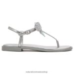 sandalias | sandalia de vestir florita 60D4P0662 Naturalizer mujer tela plateada - Imagen 2