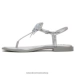 sandalias | sandalia de vestir florita 60D4P0662 Naturalizer mujer tela plateada - Imagen 3