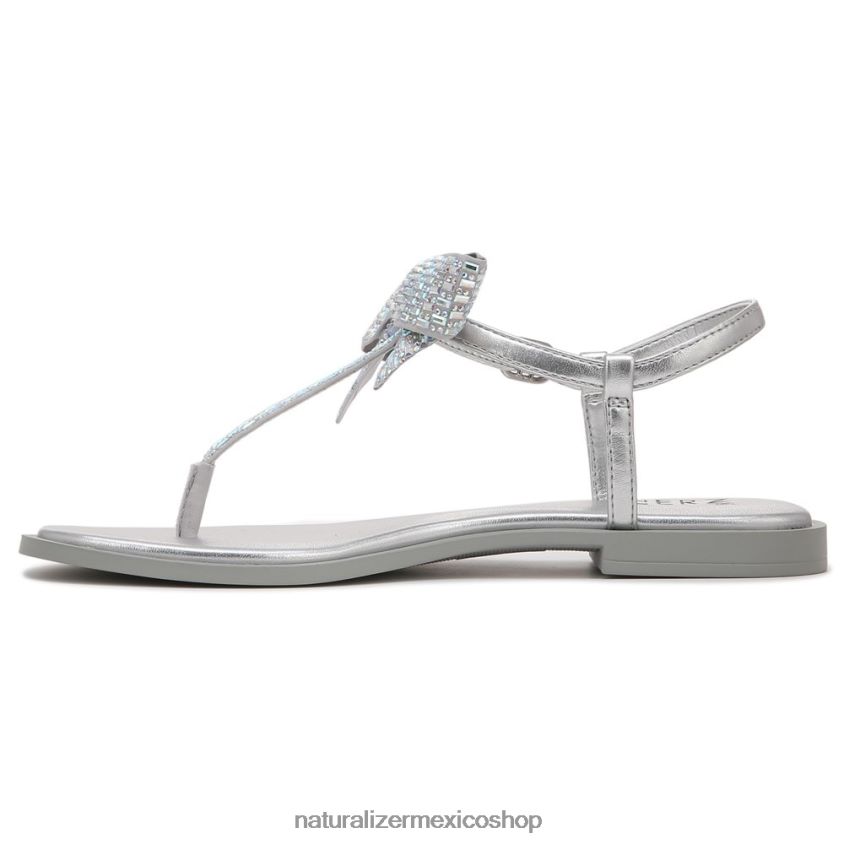 sandalias | sandalia de vestir florita 60D4P0662 Naturalizer mujer tela plateada - Imagen 3