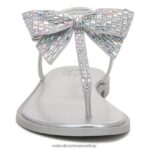 sandalias | sandalia de vestir florita 60D4P0662 Naturalizer mujer tela plateada - Imagen 5