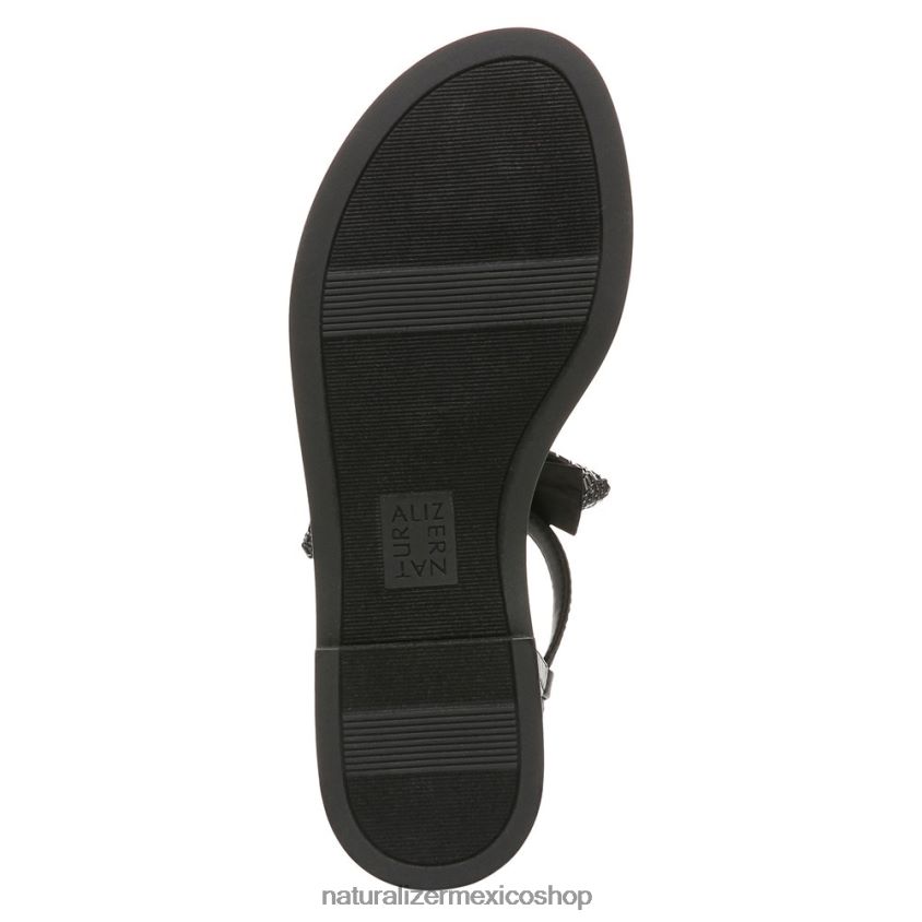 sandalias | sandalia de vestir florita 60D4P0663 Naturalizer mujer tela negra - Imagen 7