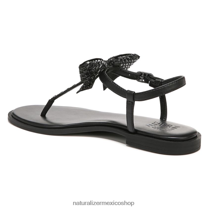 sandalias | sandalia de vestir florita 60D4P0663 Naturalizer mujer tela negra - Imagen 8
