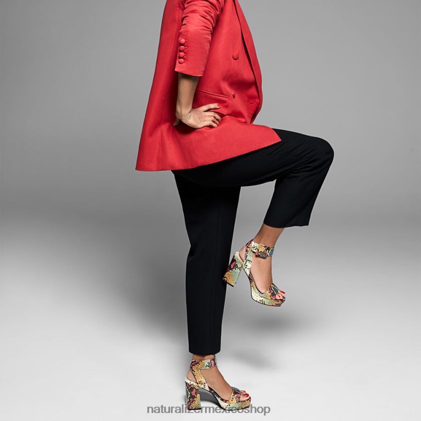 sandalias | sandalia de vestir jaselle 27 edit 60D4P0212 Naturalizer mujer cuero de serpiente múltiple - Imagen 8