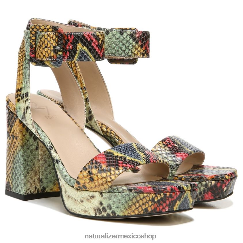 sandalias | sandalia de vestir jaselle 27 edit 60D4P0212 Naturalizer mujer cuero de serpiente múltiple - Imagen 1