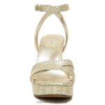 sandalias | sandalia de vestir mallory 60D4P0494 Naturalizer mujer piel de serpiente metalizada dorada - Imagen 5
