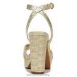 sandalias | sandalia de vestir mallory 60D4P0494 Naturalizer mujer piel de serpiente metalizada dorada - Imagen 6