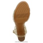 sandalias | sandalia de vestir mallory 60D4P0494 Naturalizer mujer piel de serpiente metalizada dorada - Imagen 7